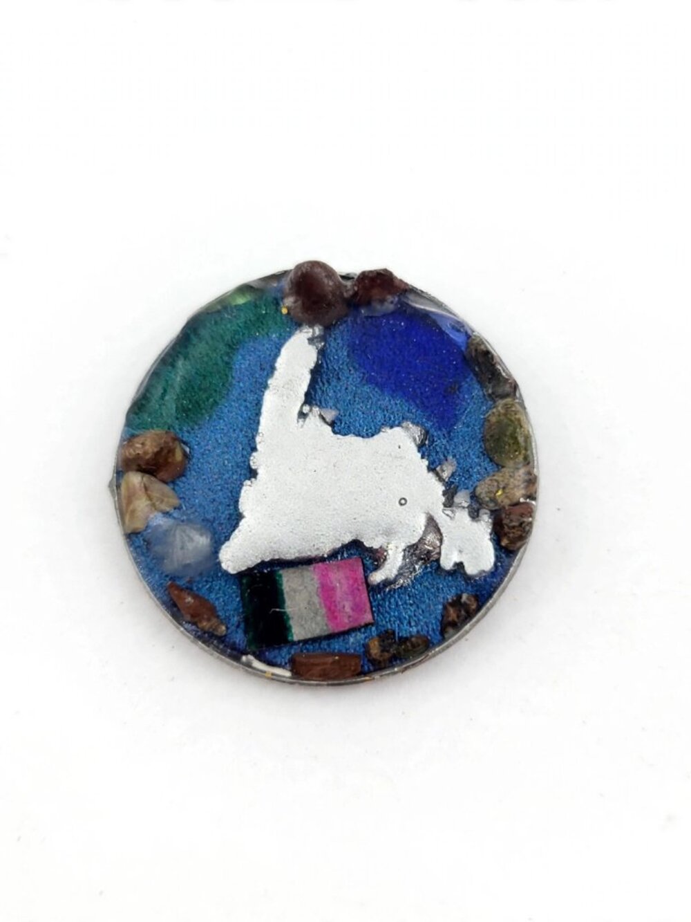 Custom NL Map Outline Golf Ball Marker Handmade Sea Glass